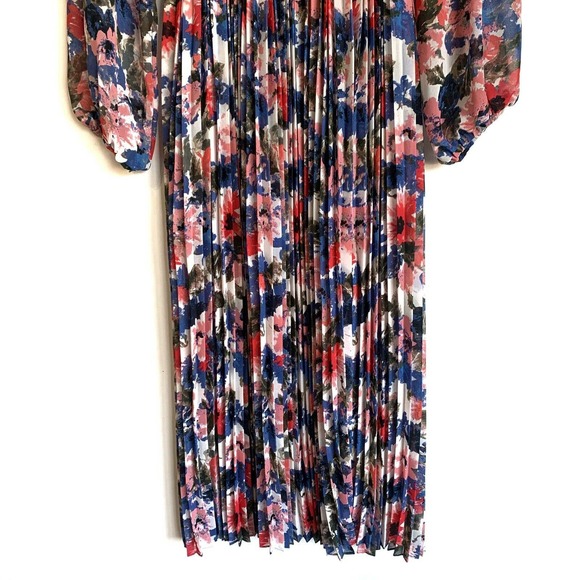 MISA Los Angeles Sz S Juliana Pleated Midi Dress Floral New With Tags - Picture 6 of 12
